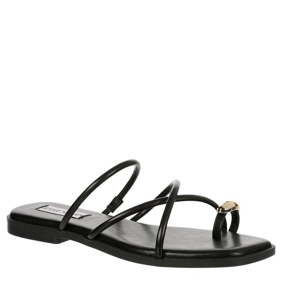 Steve Madden Black and Gold Strappy Sandals - Picture 6 of 6